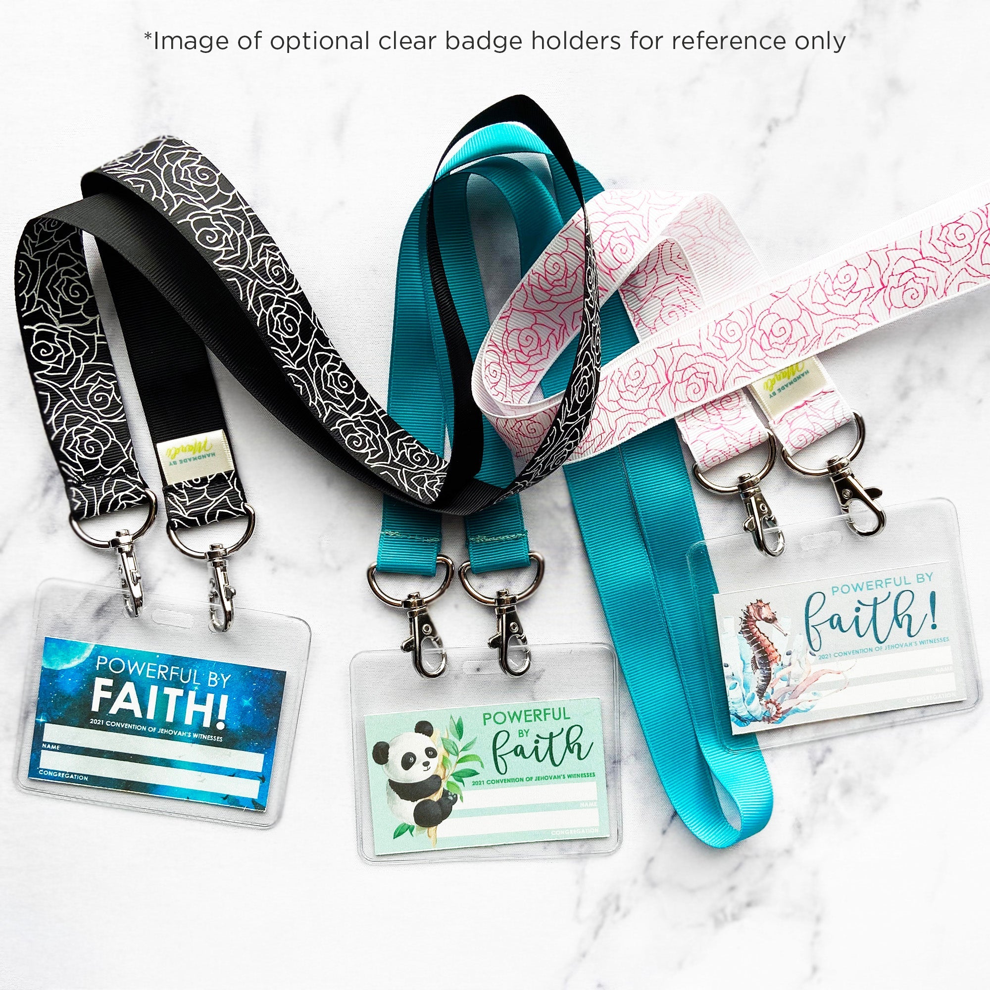 Pink Sparkle Leopard Print Handmade Lanyard + ID Badge Holder