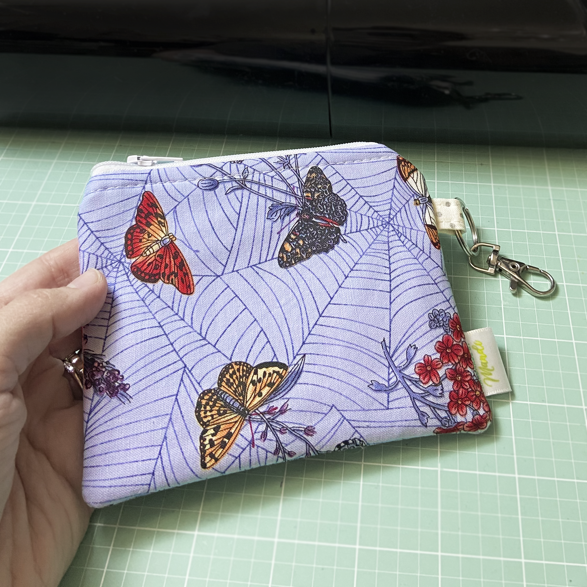 "Cobwebs & Moths" Keychain Coin Pouch