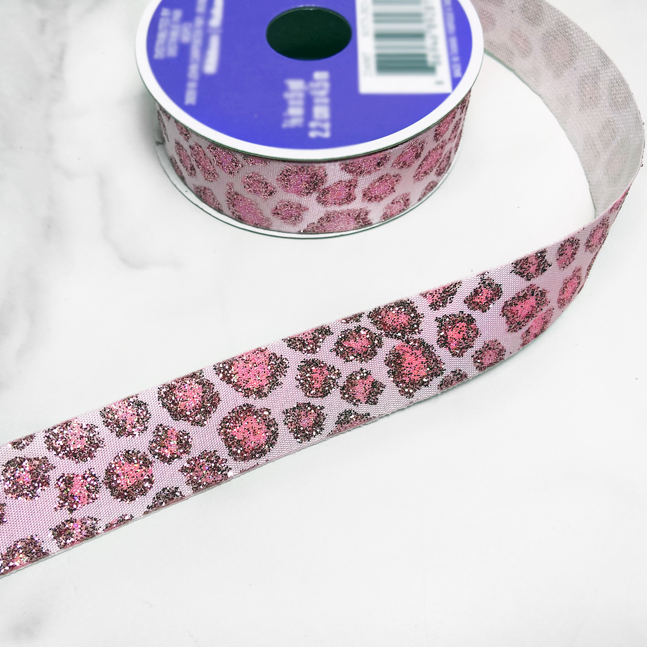 Pink Sparkle Leopard Print Handmade Lanyard + ID Badge Holder