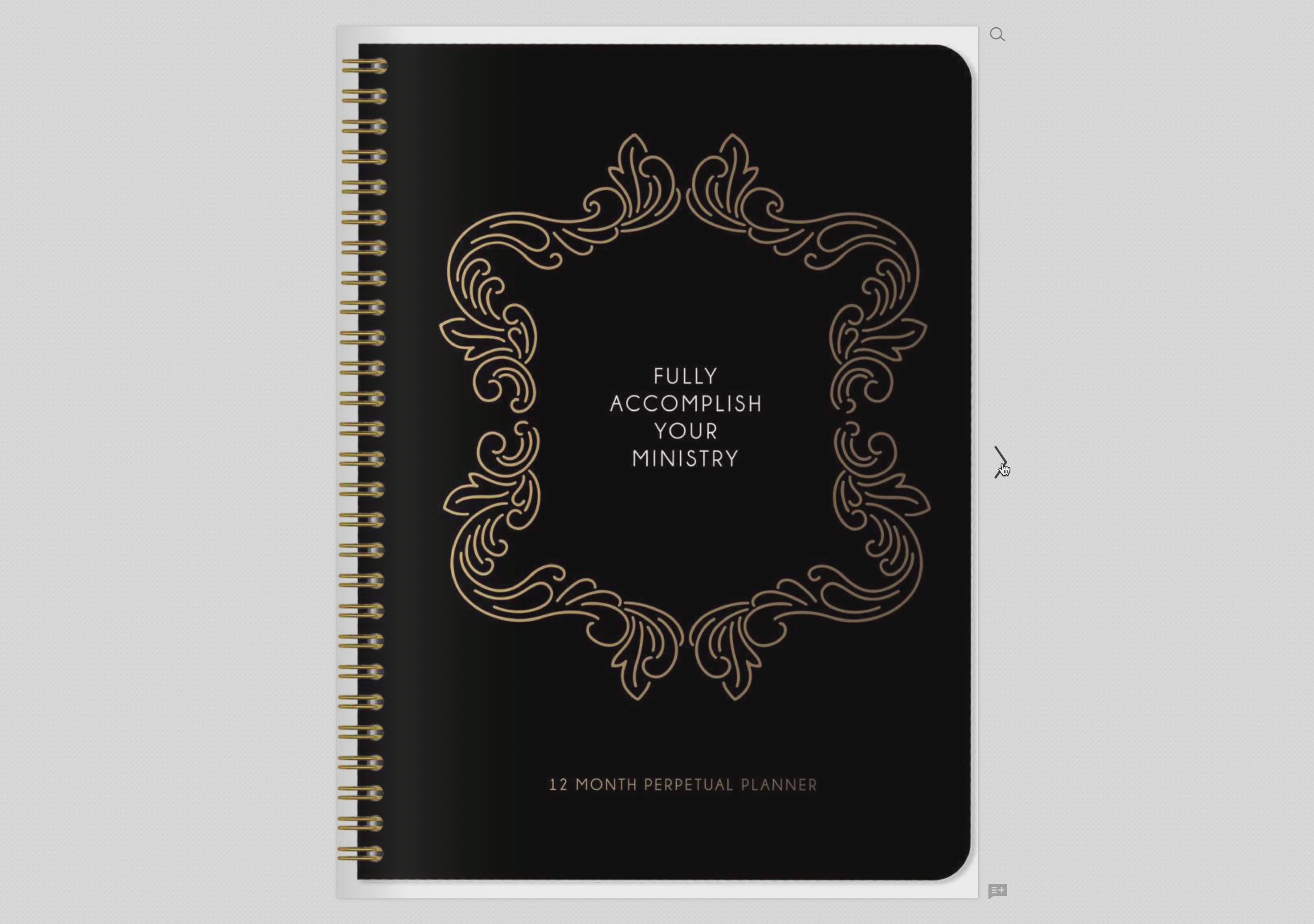 Un-Dated/Perpetual Ministry Planner & Goal Tracker Spiral Journal