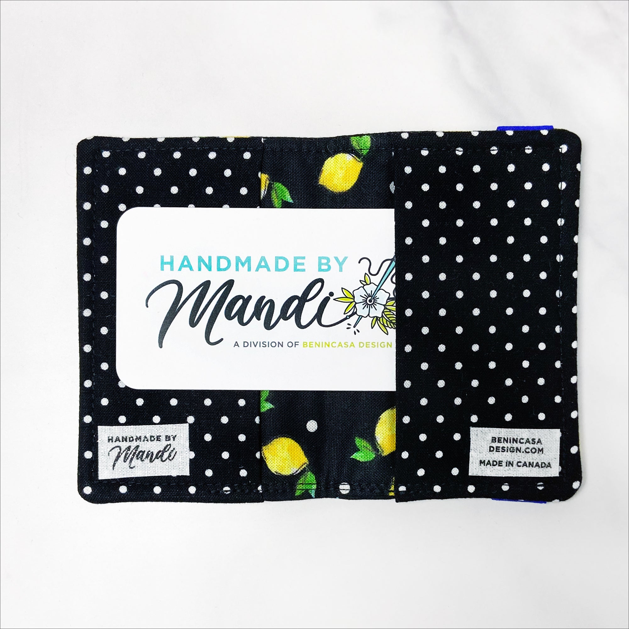 Polka Dot Lemon Drop  Mini Wallet / Card Holder