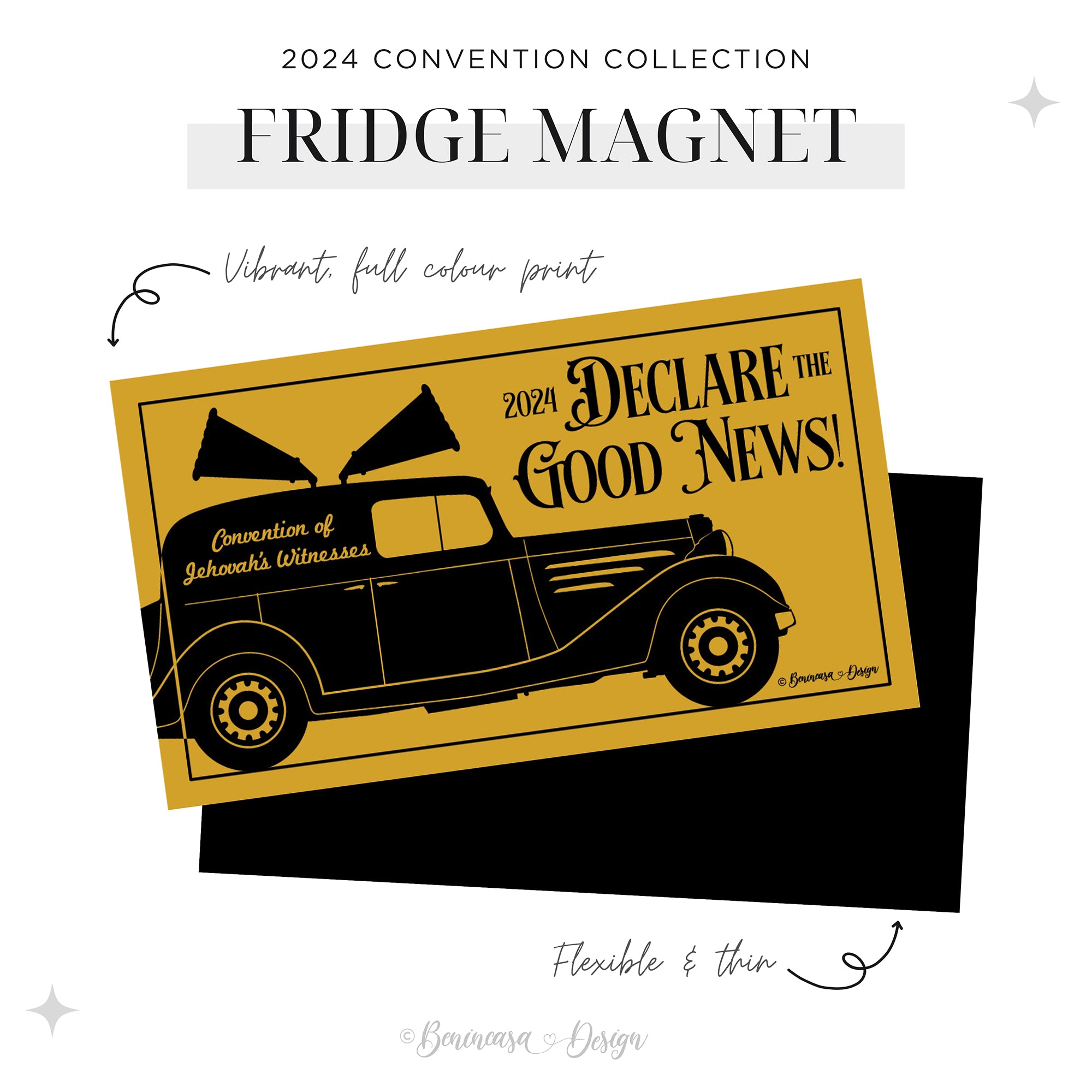 Flat Fridge Magnets: 2024 “Declare the Good News!”