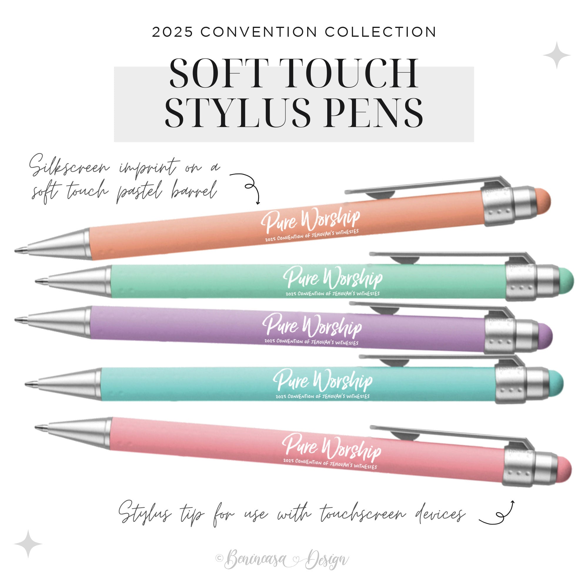 Soft Touch Pastel Stylus Pen: 2025 “Pure Worship" Convention