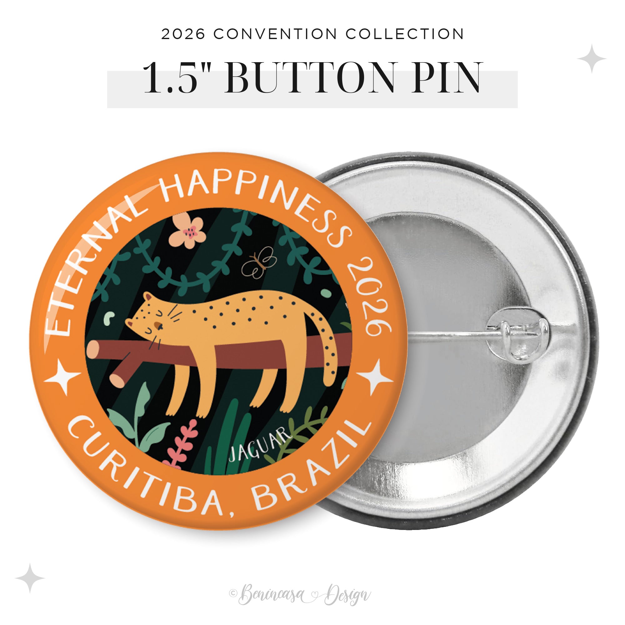Button Pins (Pack of 25 / Design) – 2026 “Eternal Happiness"