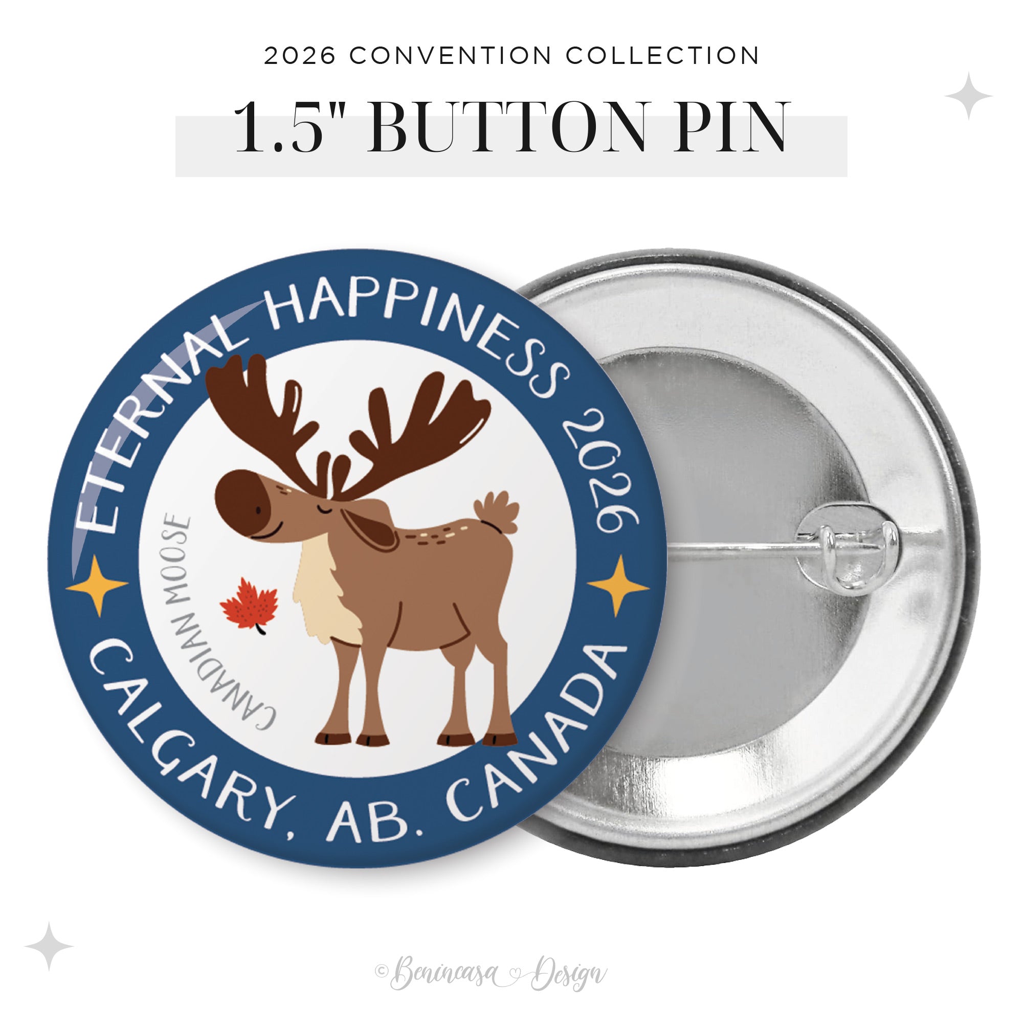 Button Pins (Pack of 25 / Design) – 2026 “Eternal Happiness"
