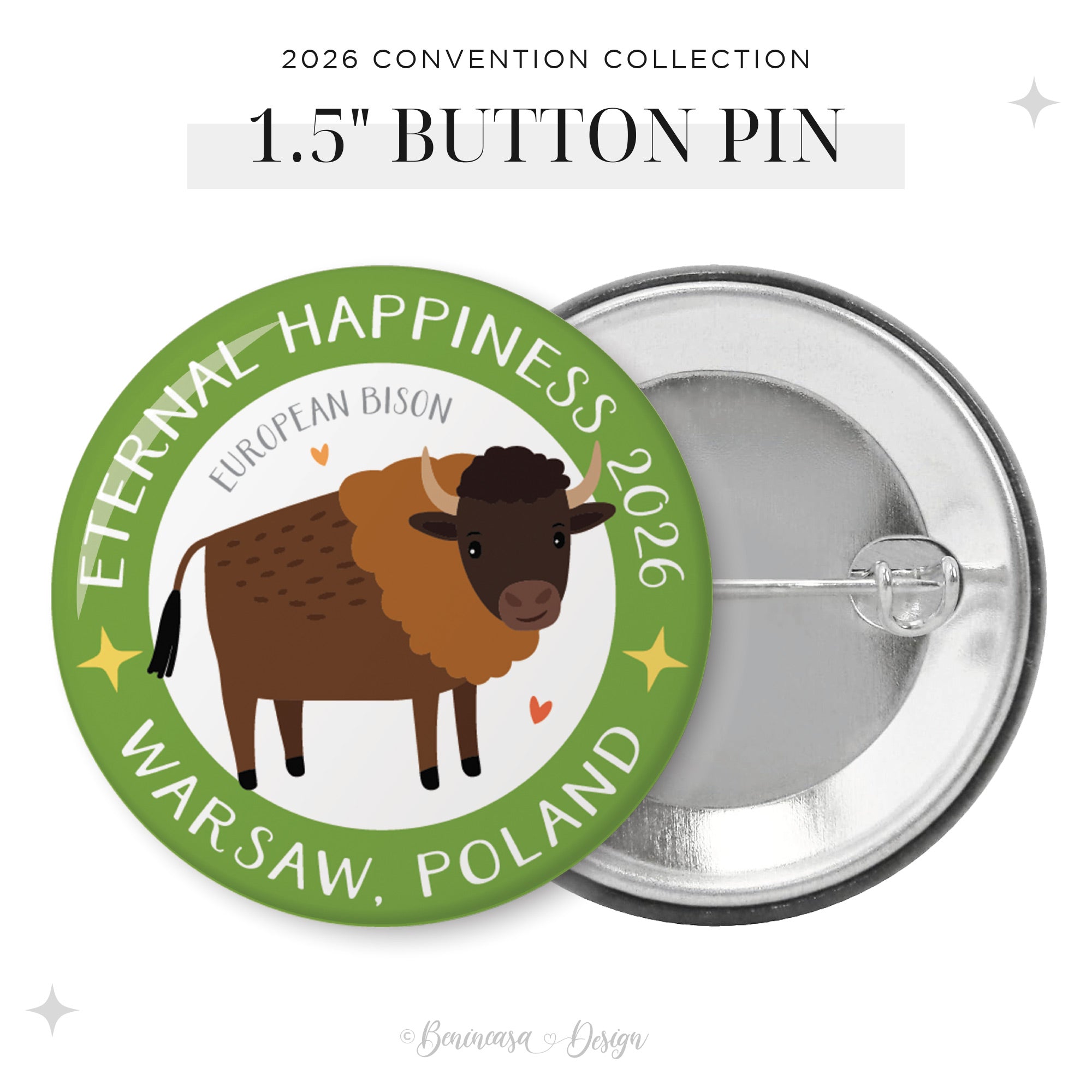 Button Pins (Pack of 25 / Design) – 2026 “Eternal Happiness"