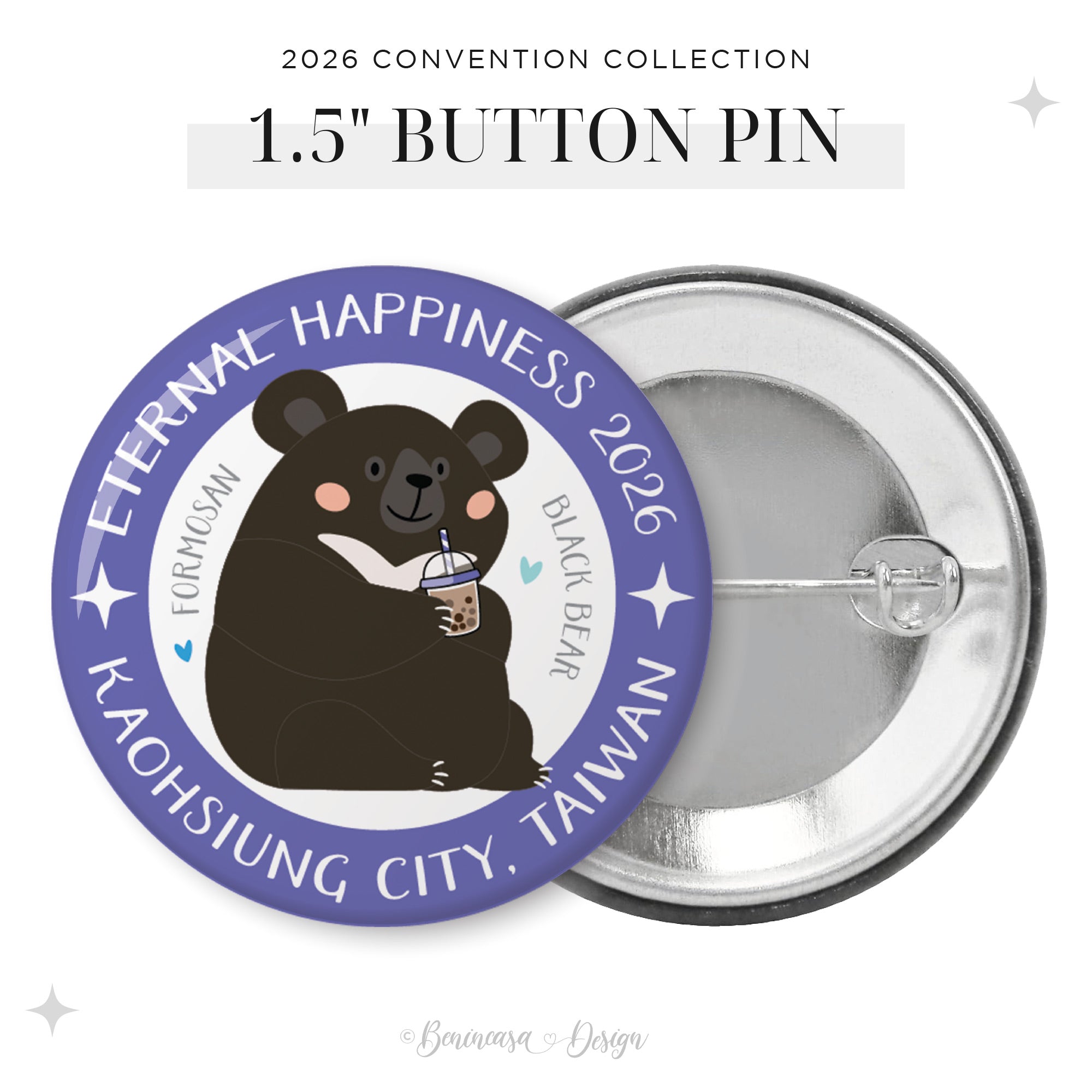 Button Pins (Pack of 25 / Design) – 2026 “Eternal Happiness"