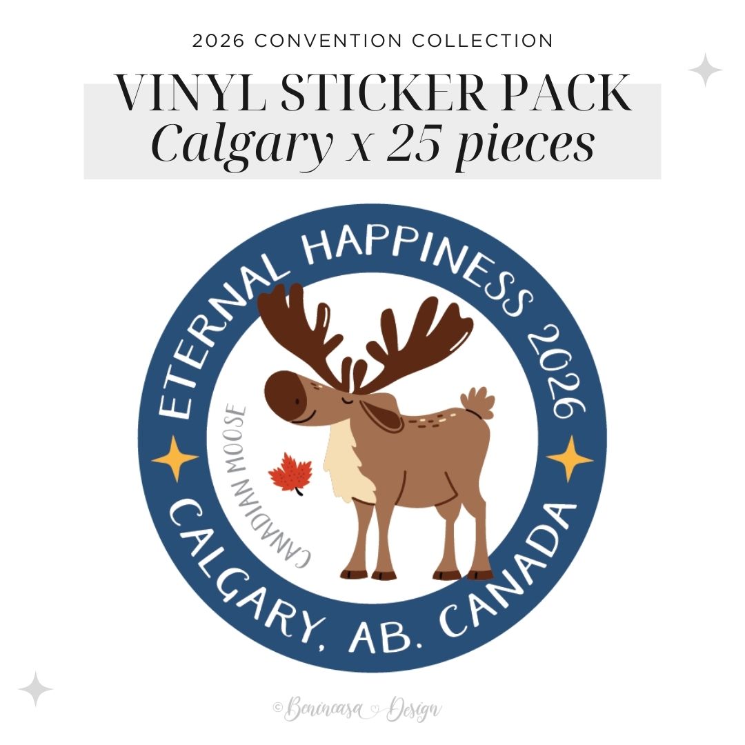 Vinyl Stickers (Pack of 25 / Design) – 2026 “Eternal Happiness"