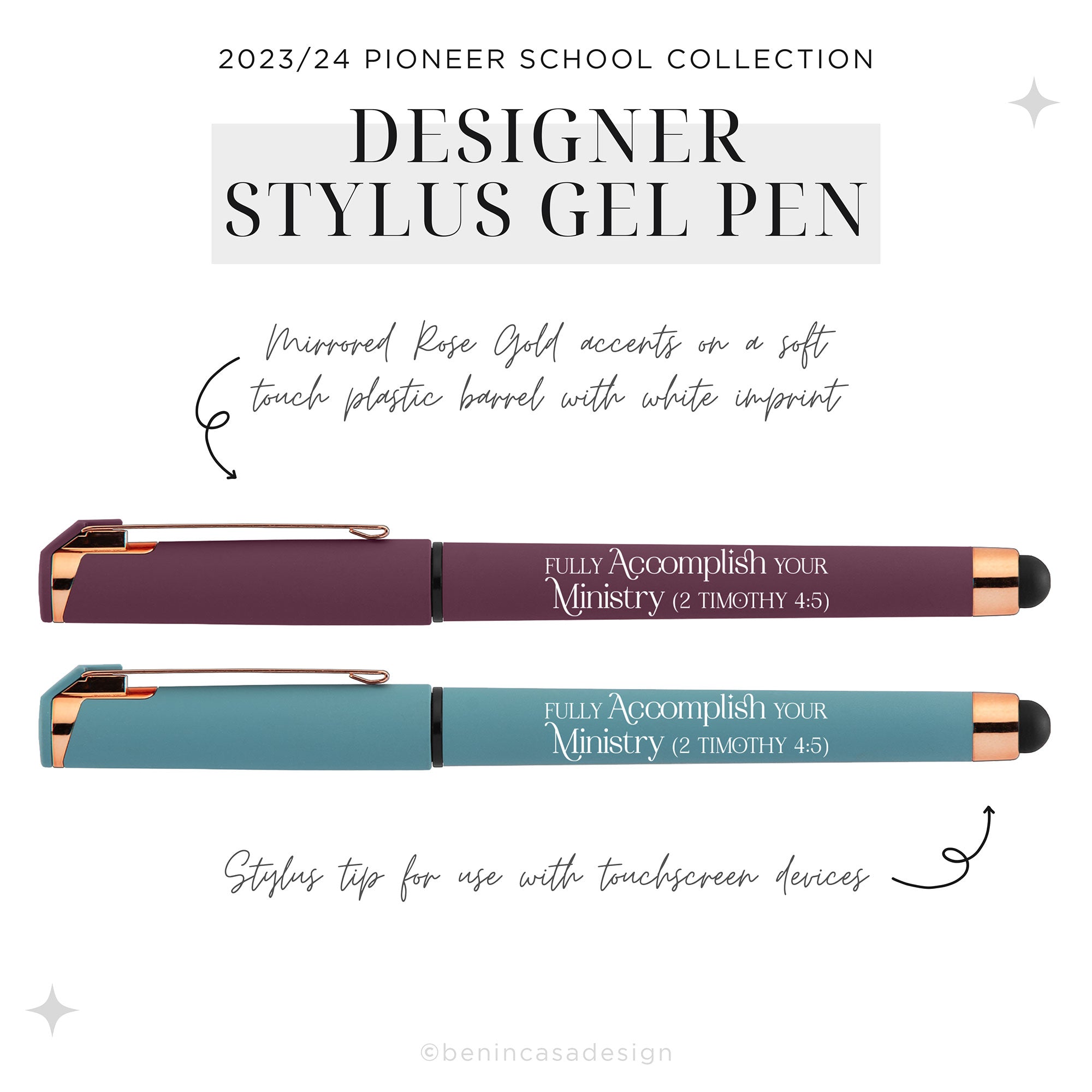 Designer Soft Touch Stylus Gel Pen: Fully Accomplish Your Ministry