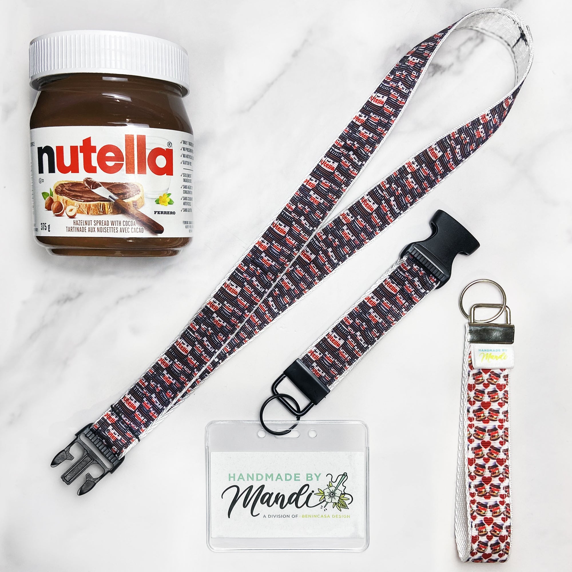 SPECIAL EDITION "Nutella" Key Fob Wristlets/Lanyards