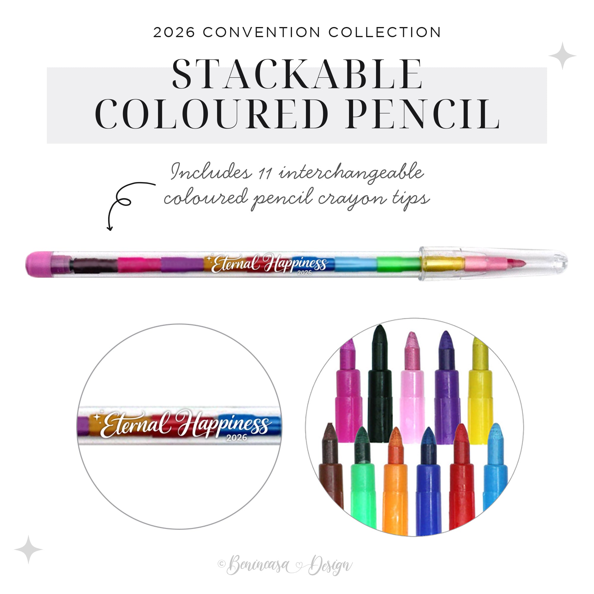 Stackable Coloured Pencil – 2026 “Eternal Happiness"