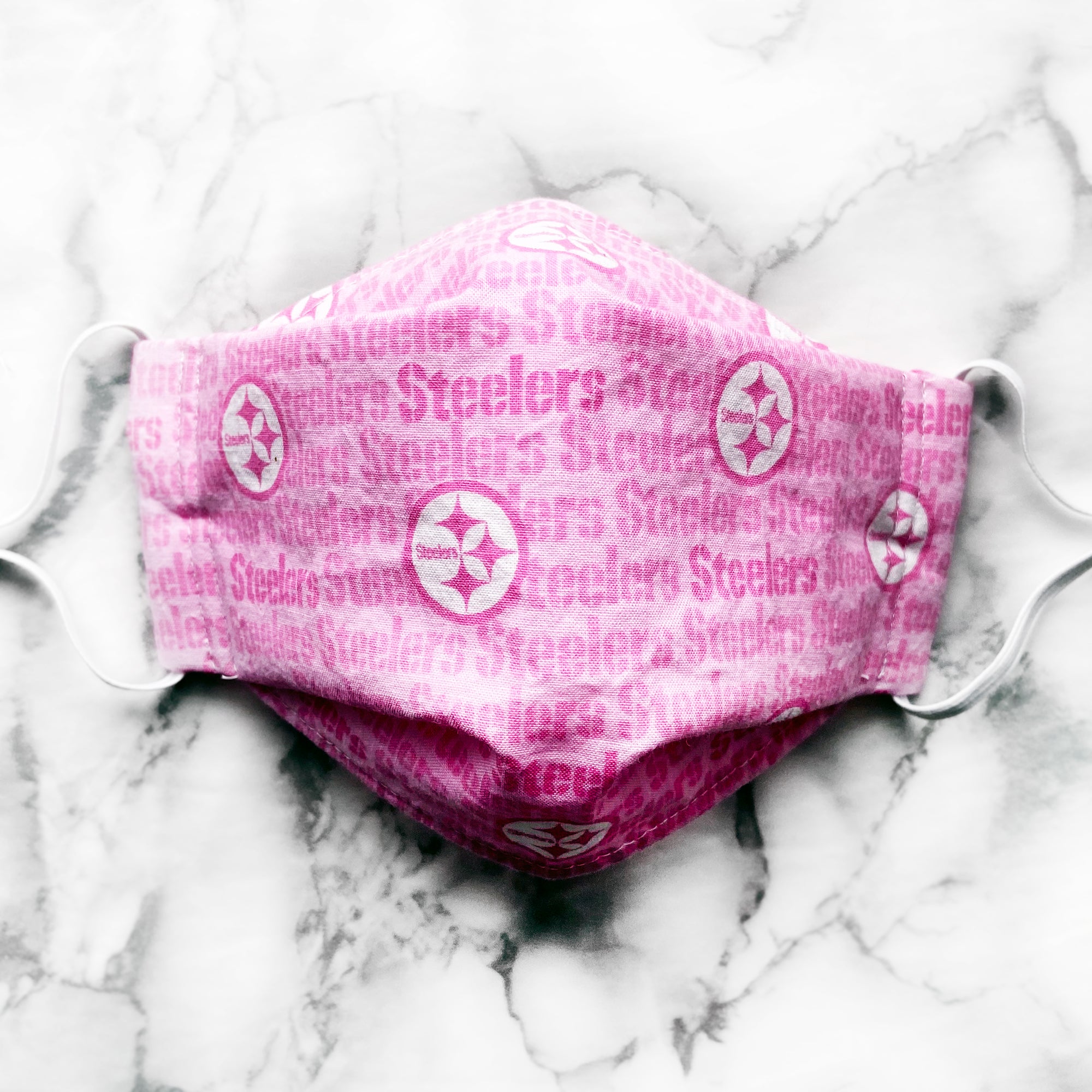 LIMITED EDITION Steelers (Pink) 3D Pleated Face Mask
