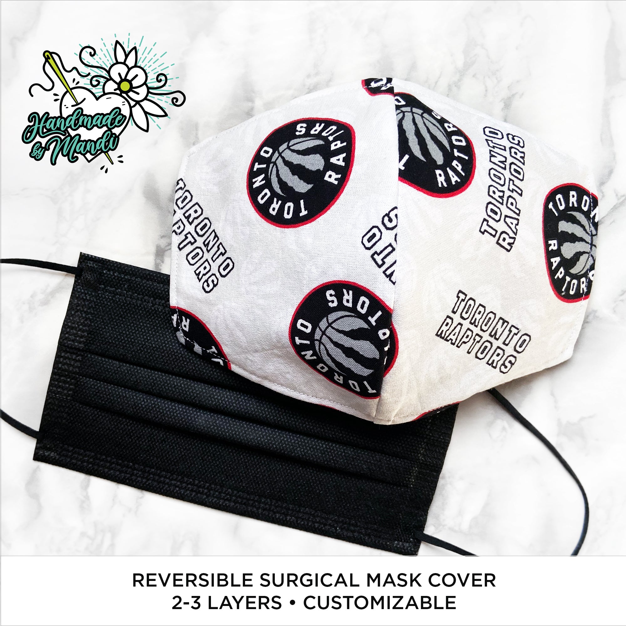 LIMITED EDITION Raptors Reversible Cover/Lining for Face Mask