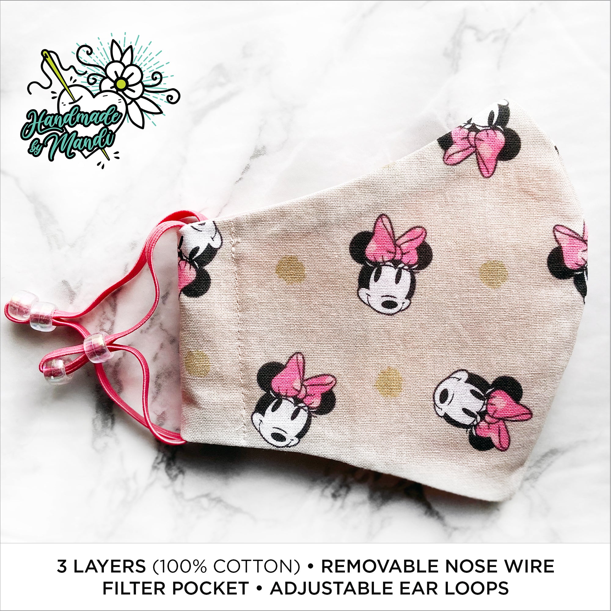 Minnie (Polka Dots) Deluxe Olson Face Mask