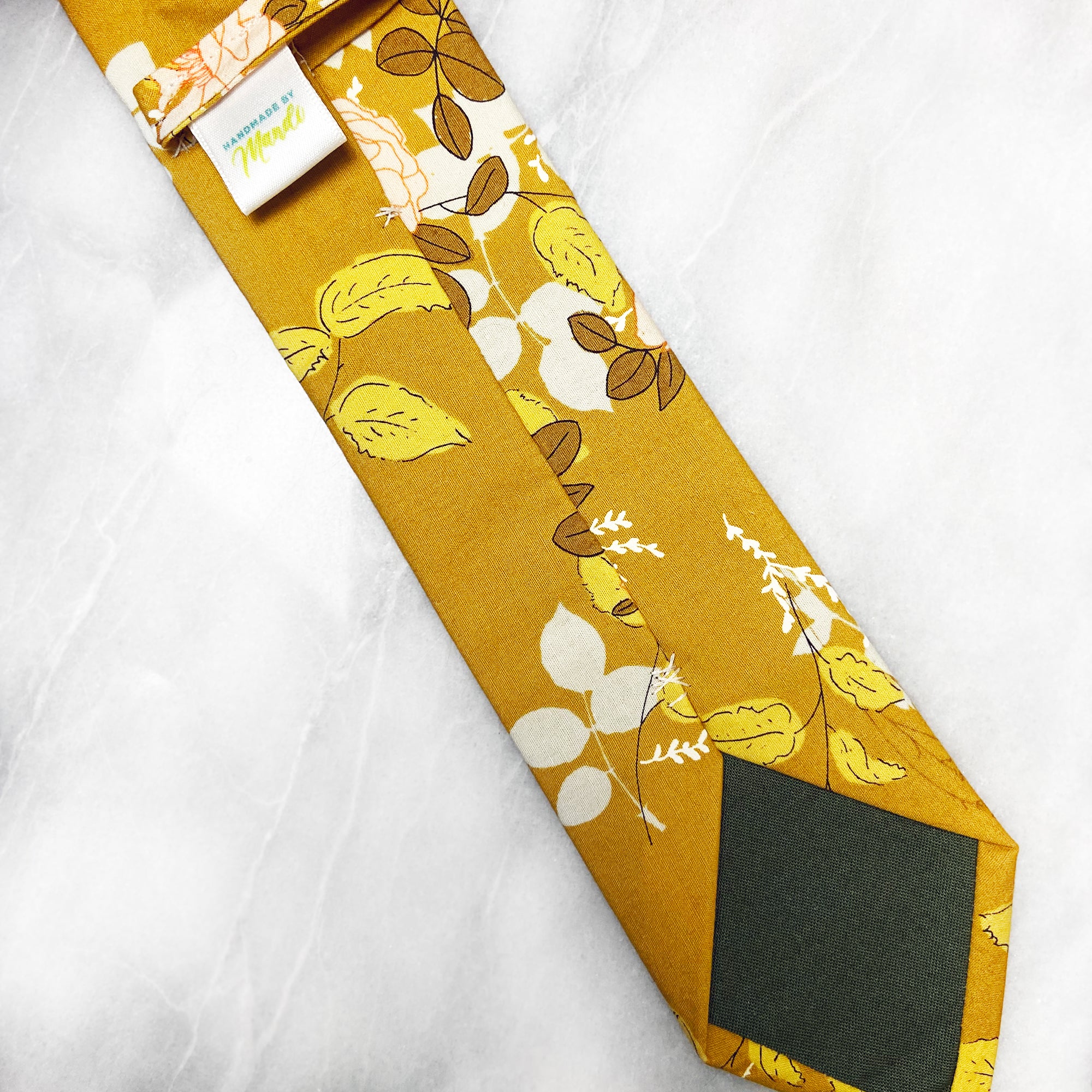 Secret Garden (Mustard) Classic Skinny Necktie