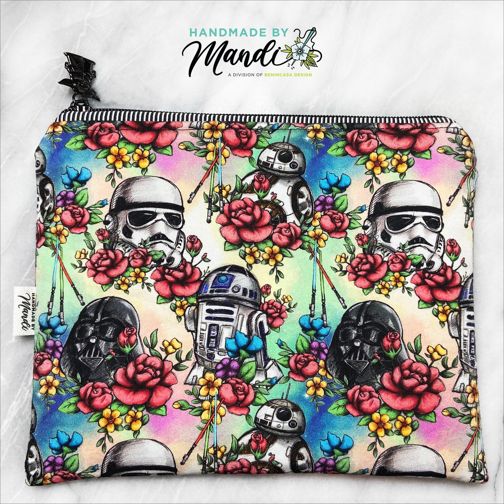 SPECIAL EDITION "The Force" Floral Zippered Carry-All Pouch