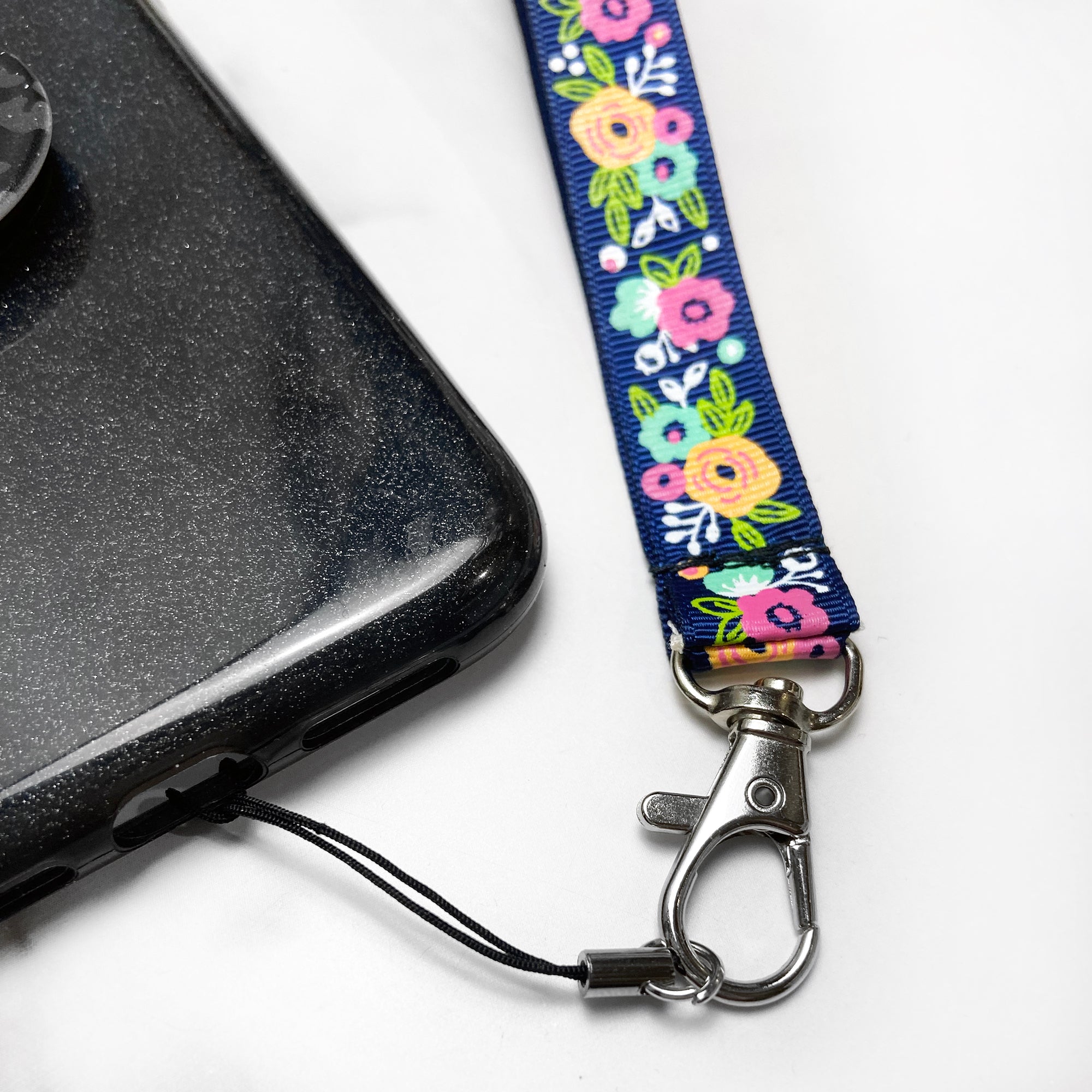 Anti-Theft Phone Wristlet – Navy Floral
