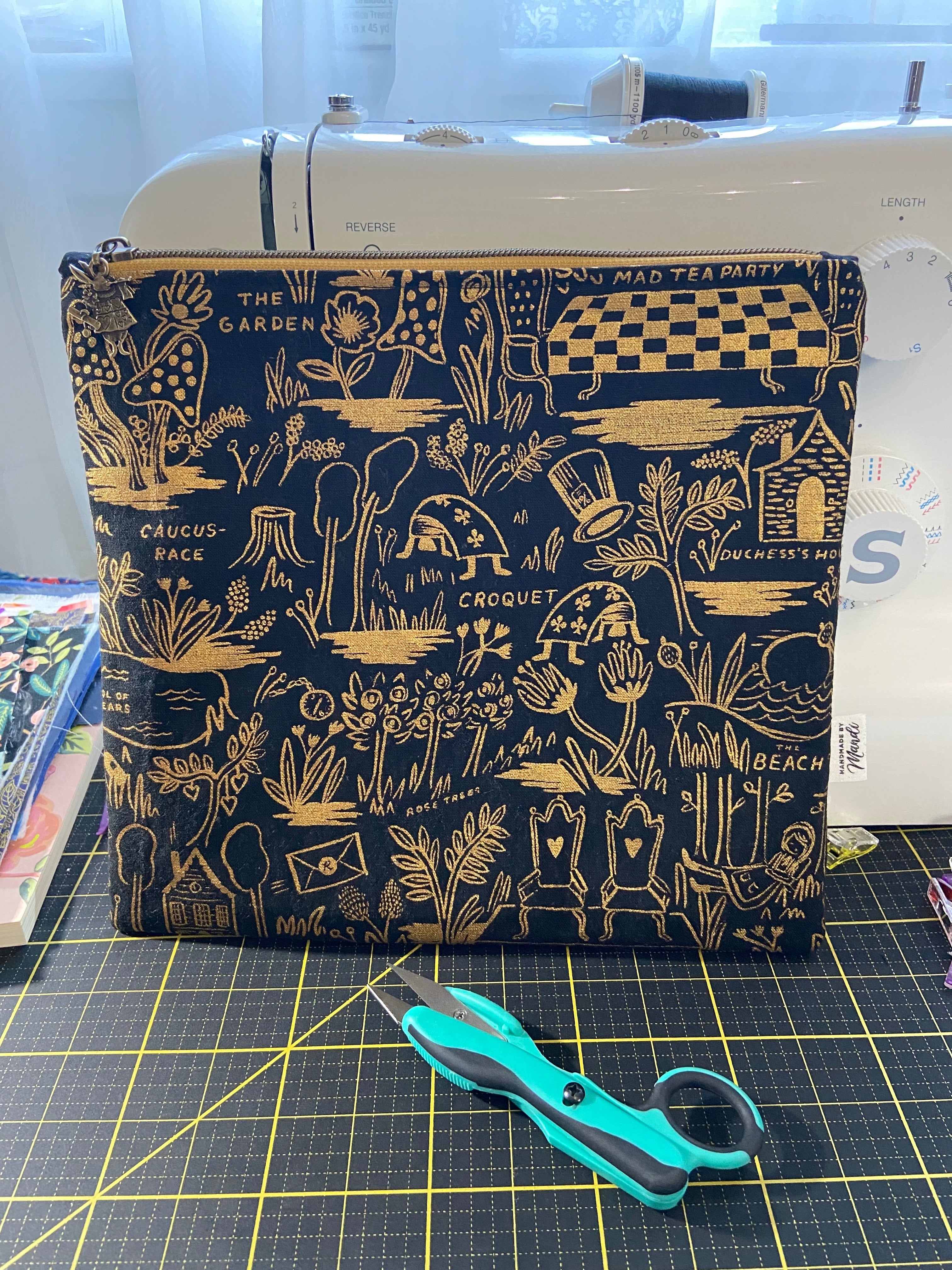 SPECIAL EDITION Rifle Paper Co. Wonderland "Enchanted Forest" (Metallic) Zippered Carry-All Pouch (Large)