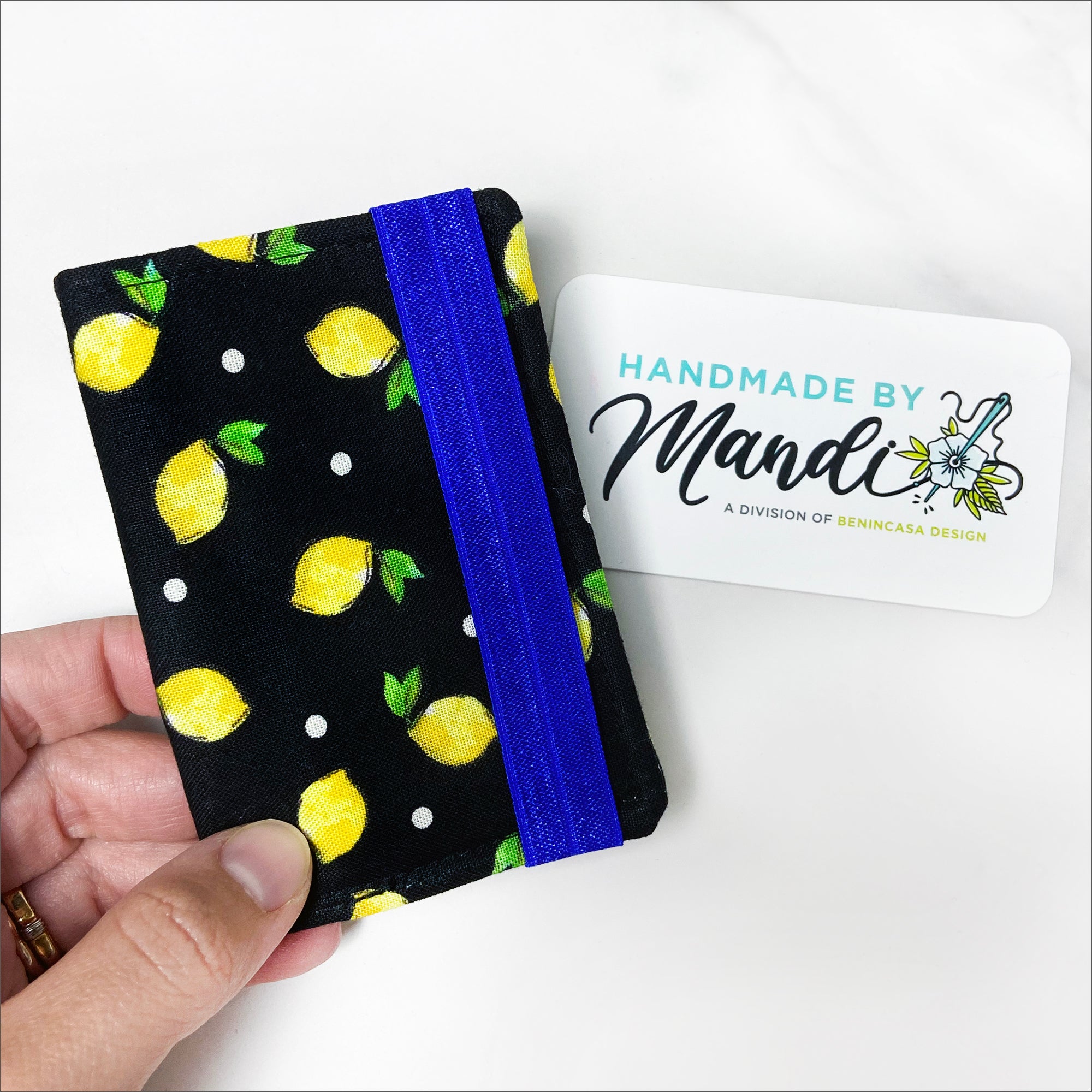 Polka Dot Lemon Drop  Mini Wallet / Card Holder