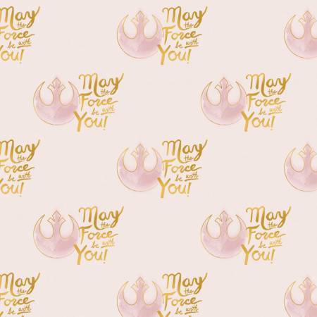 LIMITED EDITION "The Force" Logos (Pink/Metallic Gold) Deluxe Olson Face Mask