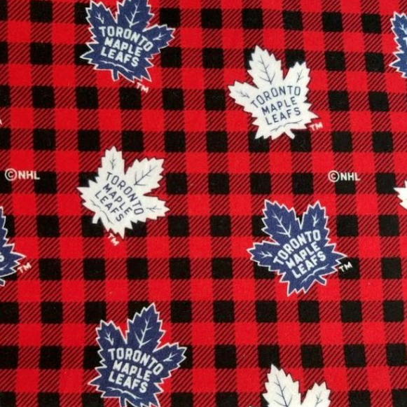 LIMITED EDITION Maple Leafs (Red Plaid) 3D Pleated Face Mask