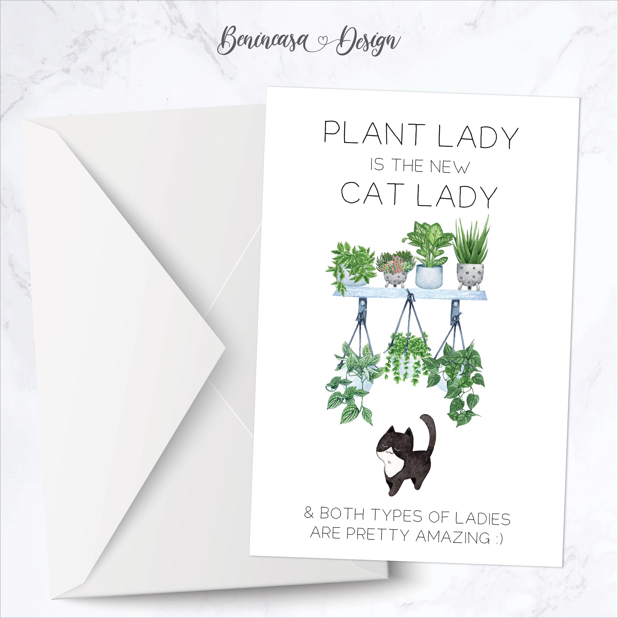 "Plant Lady is the new Cat Lady" Greeting Card