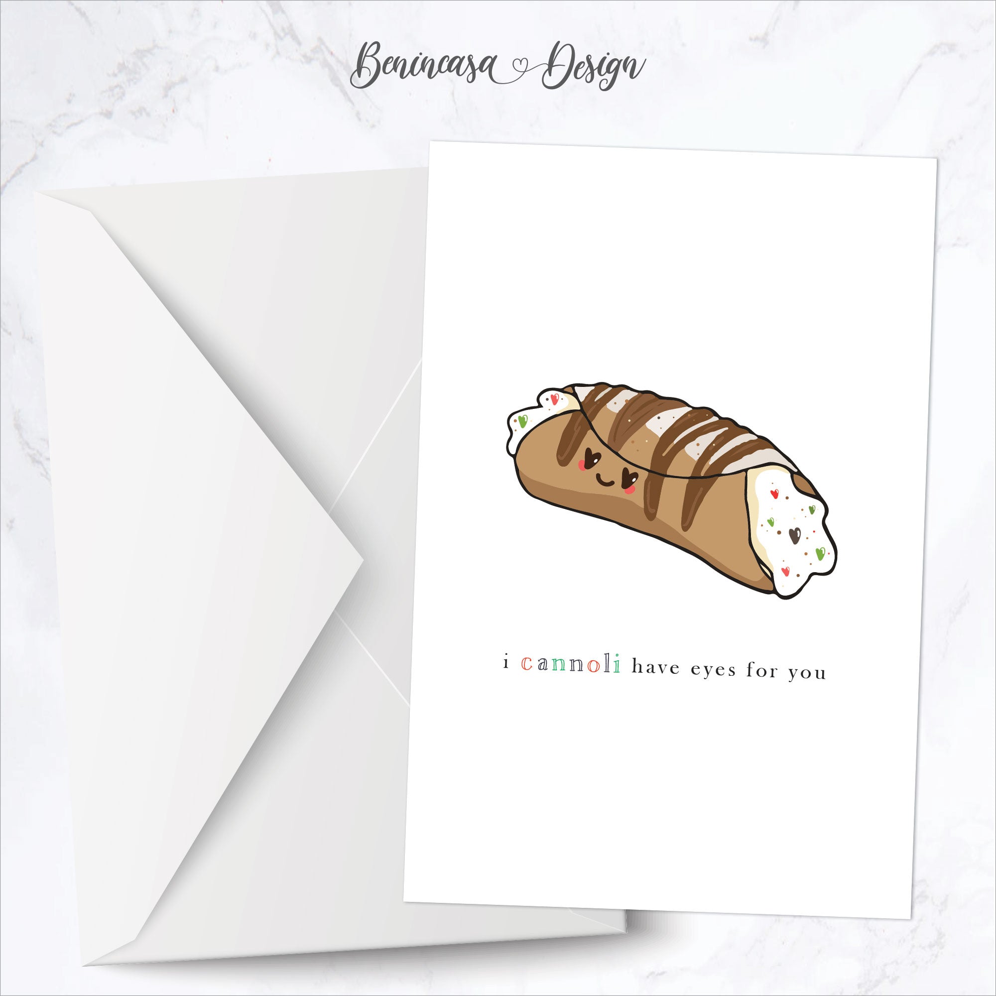 "I Cannoli Have Eyes for You" Greeting Card