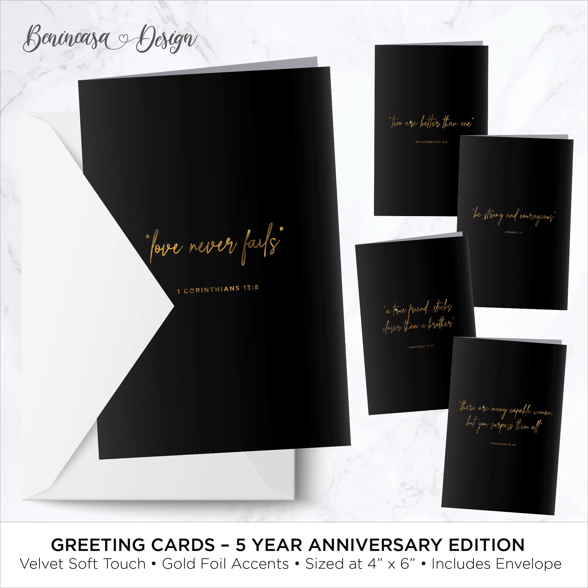 Deluxe Soft Touch Greeting Card (5 Year Anniversary Edition)